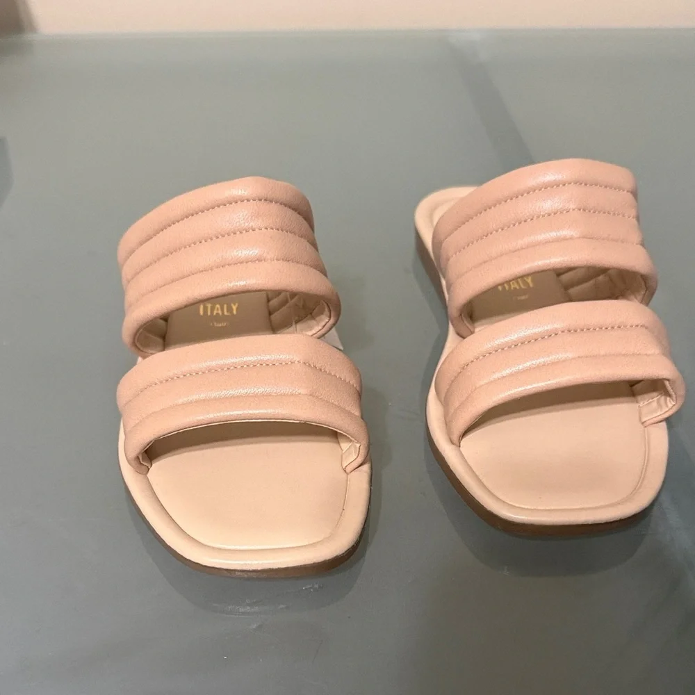 Seychelles Tan Slide Sandals – Size 8 – Flat Minimalist Summer Slides NEW
